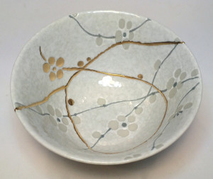"Kintsugi bowl made by Morty Bachar, Lakeside Pottery  www.lakesidepottery.com 
